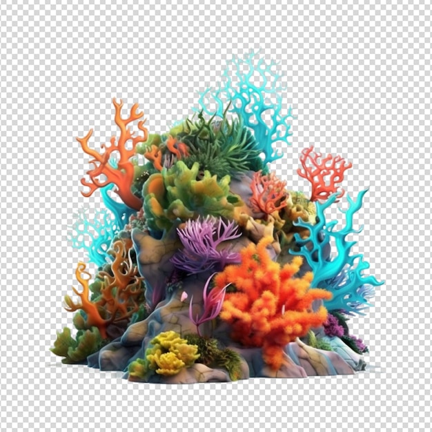 PSD 3d sea anemone mockup