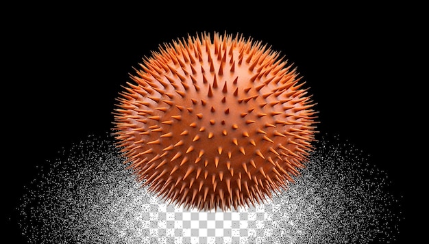 PSD 3d sea urchin png transparent