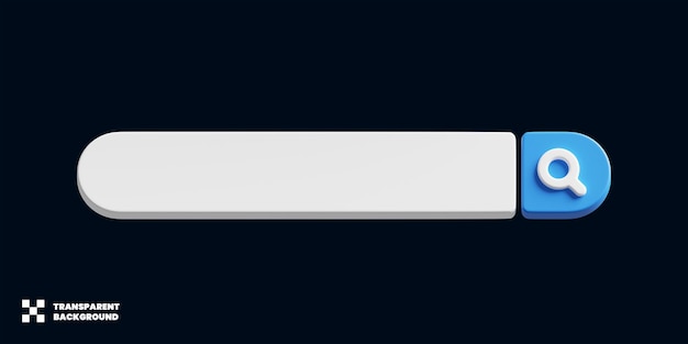 3D検索バーのデザイン