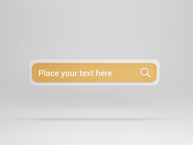 3d Search Bar Website Interface Mockup