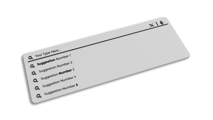 PSD 3d search bar
