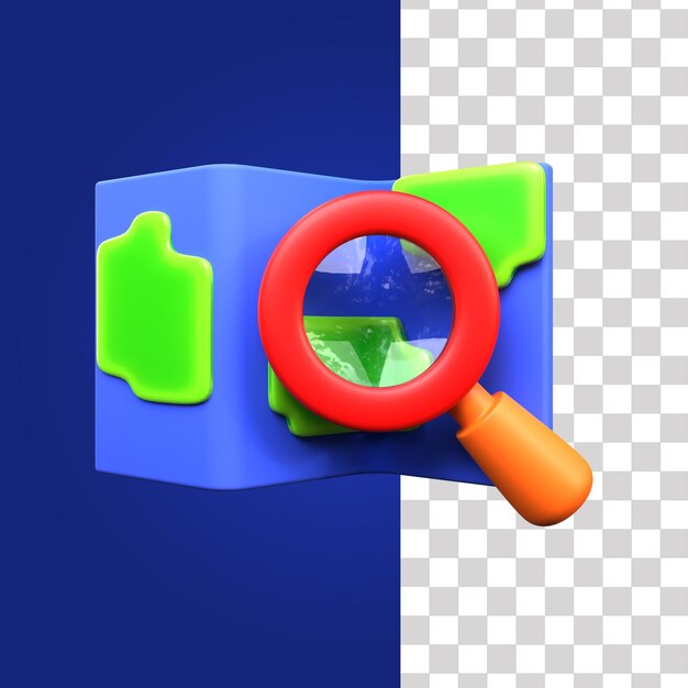 PSD 3d search icon