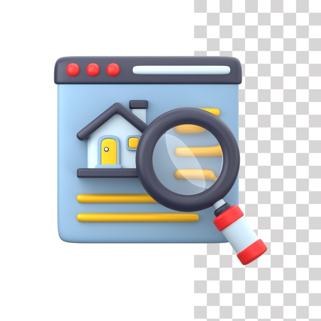 3D Searching Property Illustration