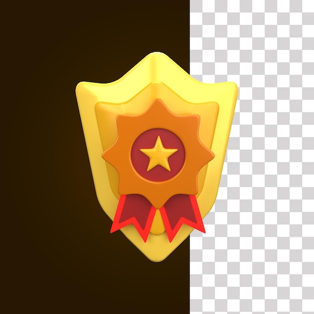 3D Security Badge Illustration