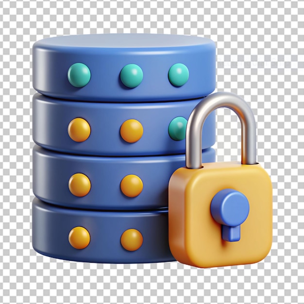 PSD 3d security icon