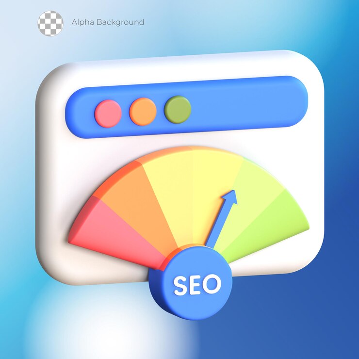 PSD 3d seo performance icon