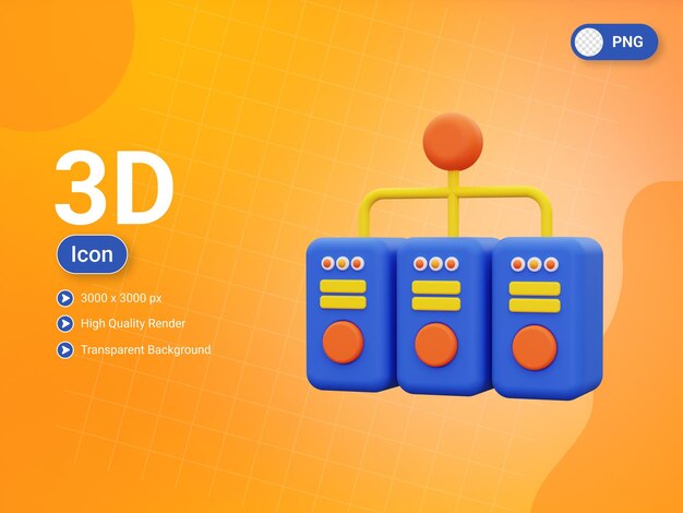 PSD 3d-serverpictogram