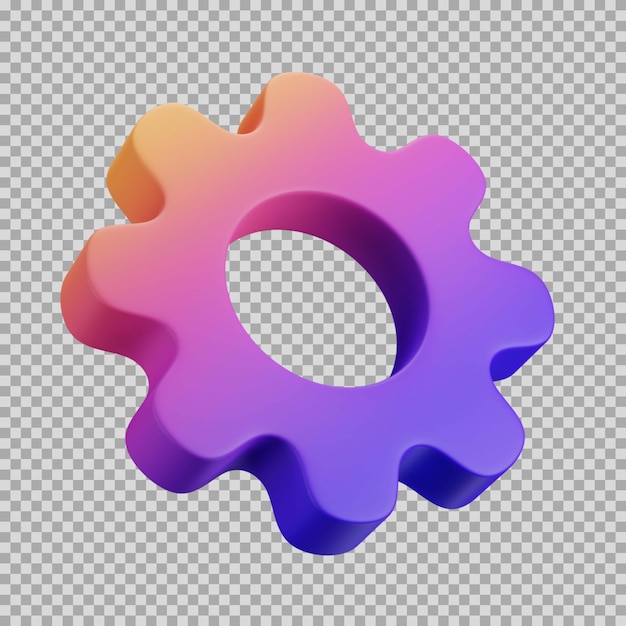3d setting dynamic gradient icon