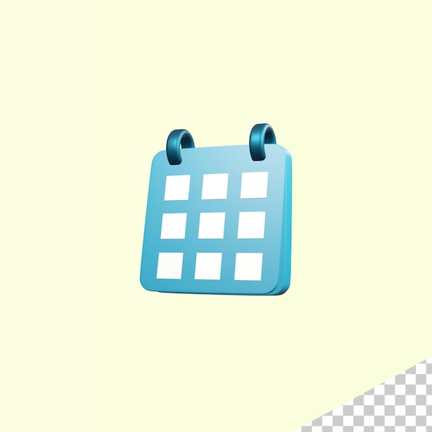 3d shape calendar icon