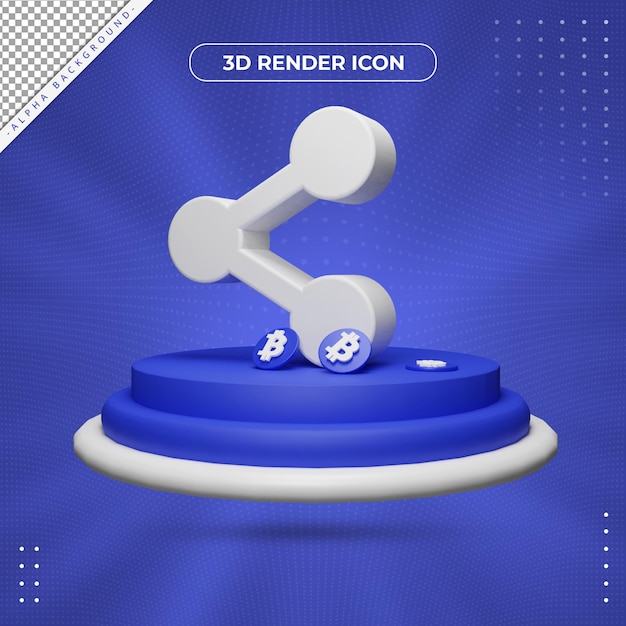 3d share rendering icon