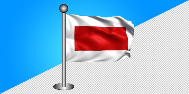 Icona della bandiera di sharjah 3d - badge png - sfondo trasparente