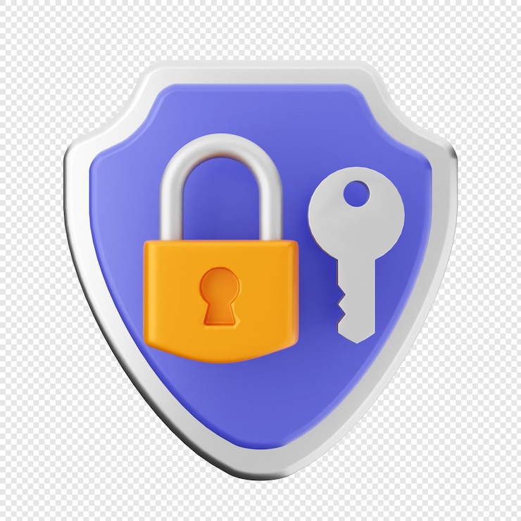 PSD 3d shield security protection padlock lock key