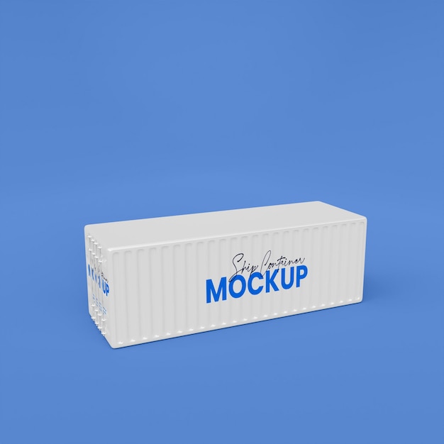 Mockup di container 3d per navi