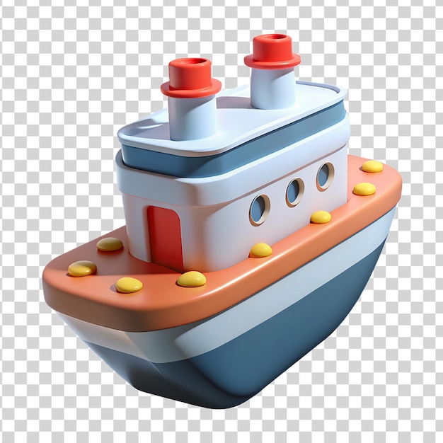 PSD 3d ship isolated on transparent background
