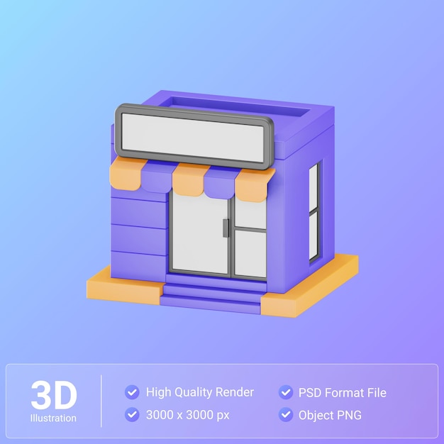 PSD negozio 3d