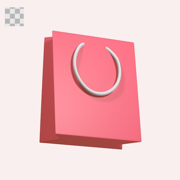 3d shopping bag icon