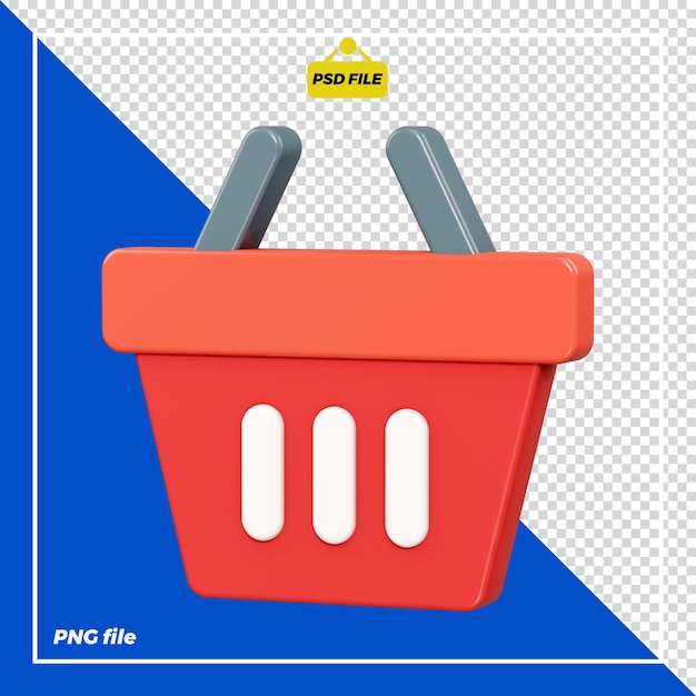 PSD 3d shopping basket design