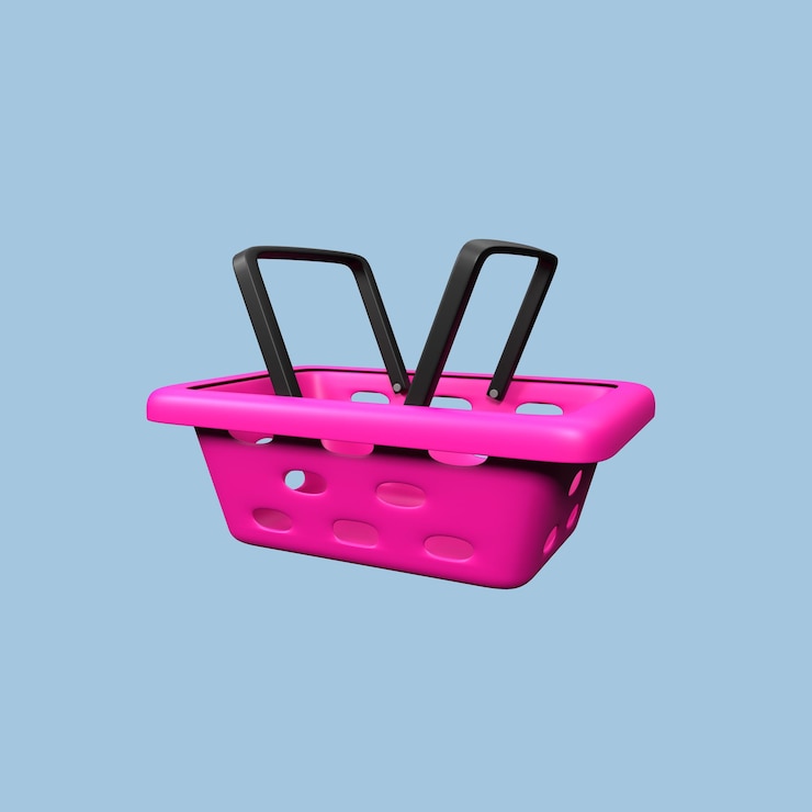 PSD 3d 購物篮子