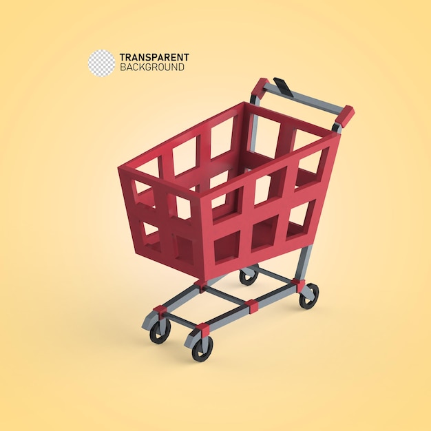 3d shopping trolley