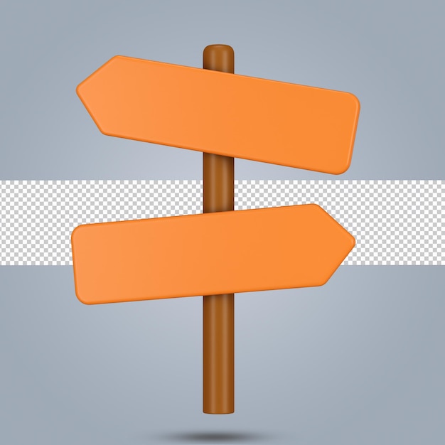 3d sign post illustration