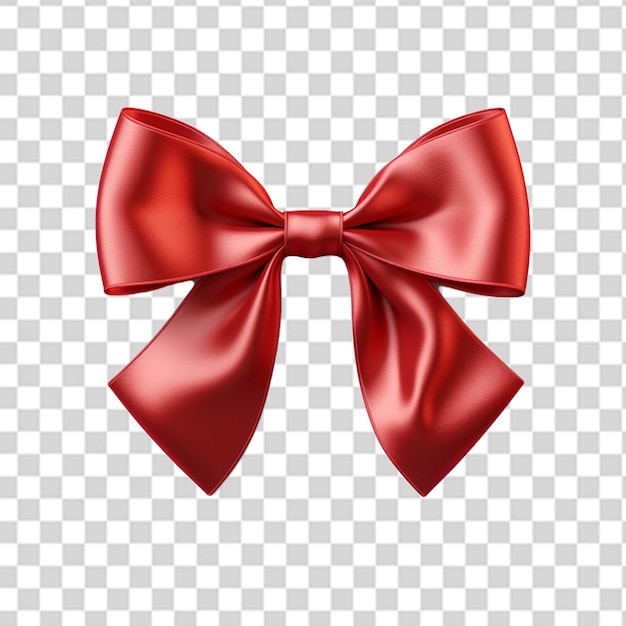 A 3d silk red ribbon bow png