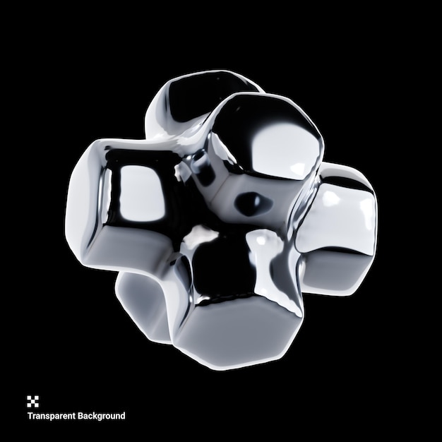 3d silver shiny metallic icon illustration