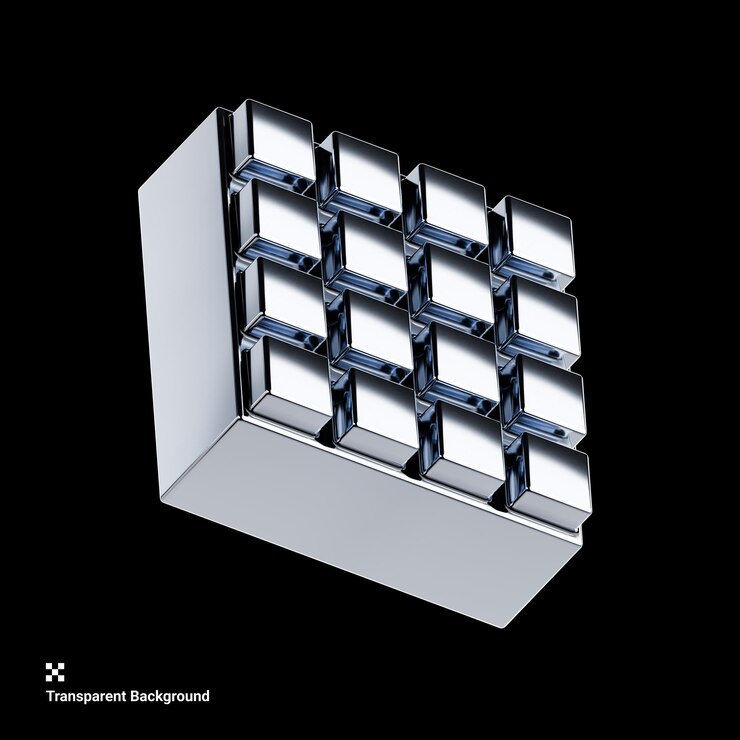 PSD 3d silver shiny metallic icon illustration