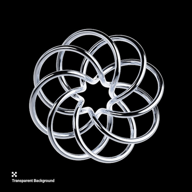 3D Silver Shiny Metallic Icon Illustration