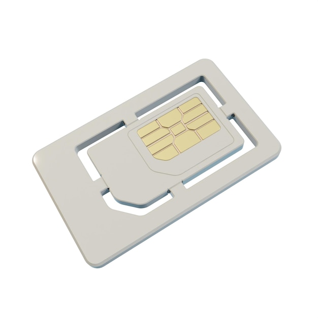 PSD 3d sim card modeling