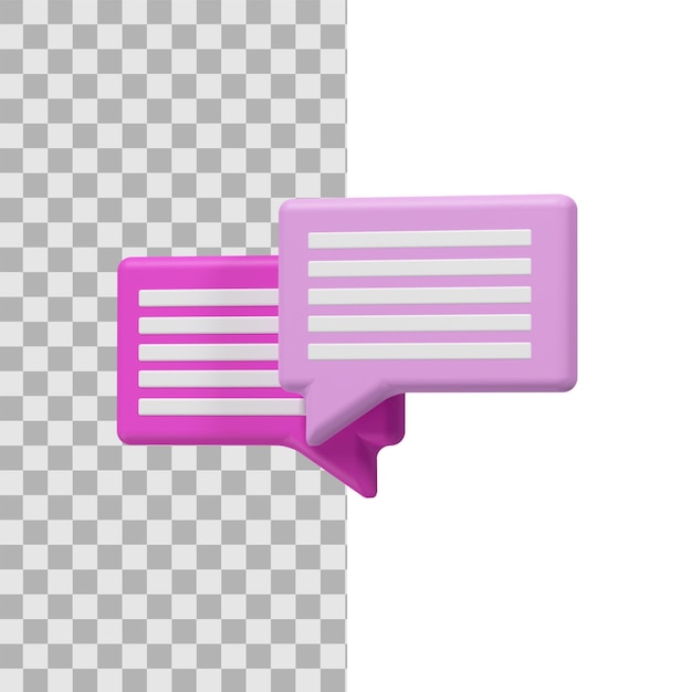 PSD 3d simple chat icon