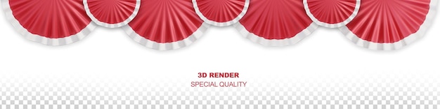 PSD 3d simple elegant red white curtain