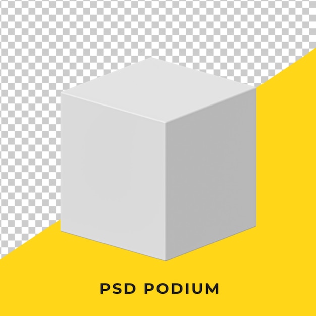 PSD 3d simple shape pedestal