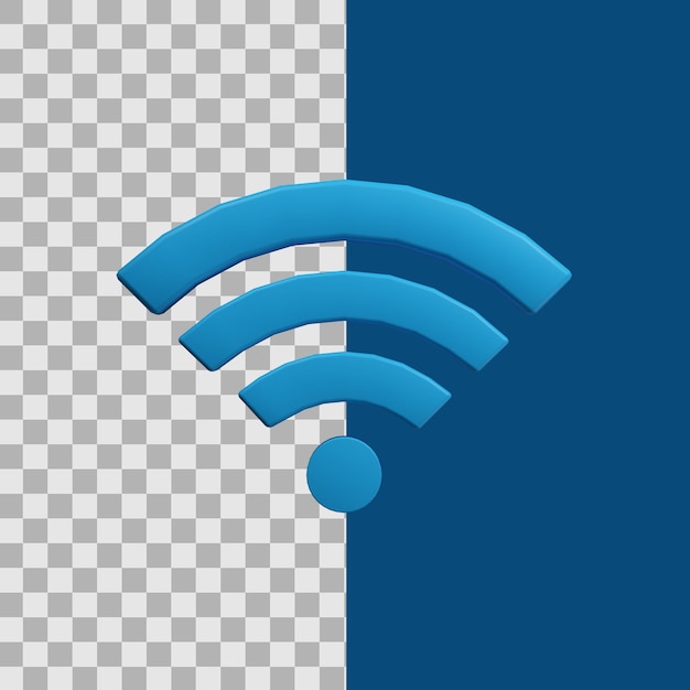 Icona wifi semplice 3d