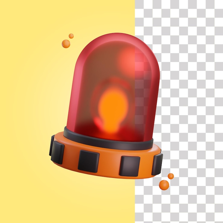 PSD 3d-иллюстрация света сирены