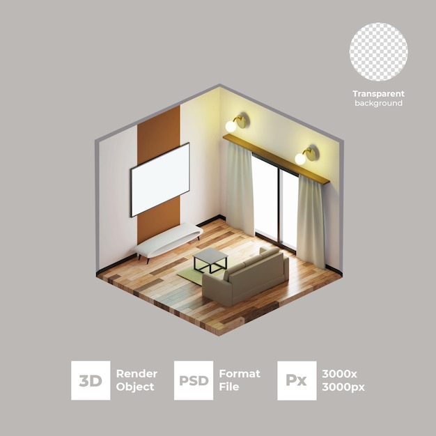 PSD 3d リビングルーム