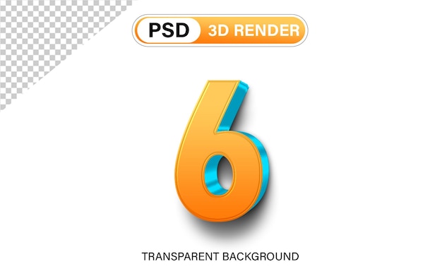 3d6 6번은 투명한 배경에 파란색이 고립된 오렌지색 그라디언트입니다.