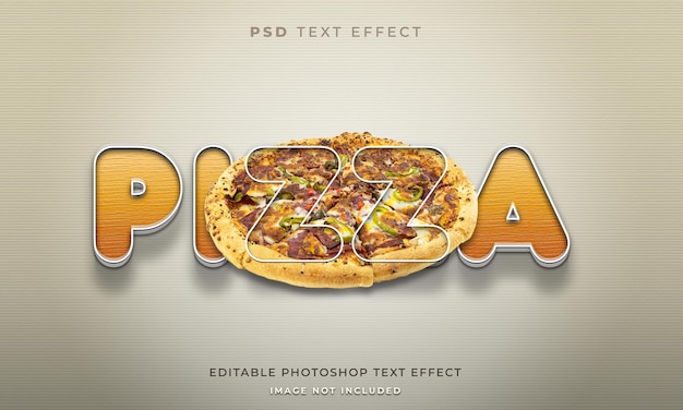 3D-sjabloon voor pizza-teksteffect