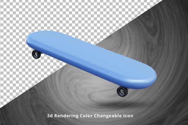 PSD 3d skateboard icon illustration or sport skateboard icon 3d illustration