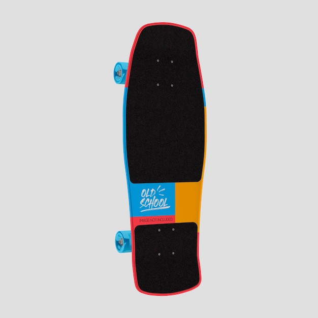 3d skateboard old school mockup-ontwerp