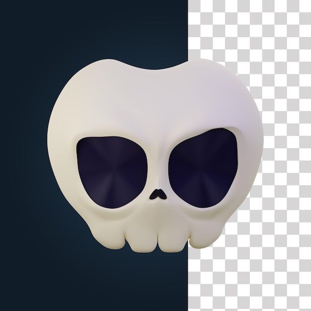 PSD 3d skull illustration