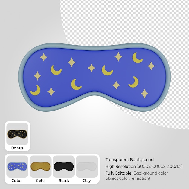 Maschera per dormire 3d