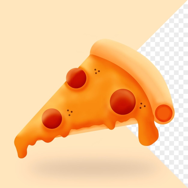 PSD 3d fetta di pizza illustrazione