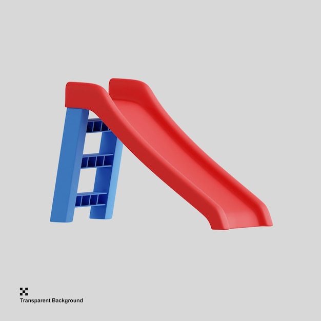 A 3d slide illustration for playground or outdoor fun themes