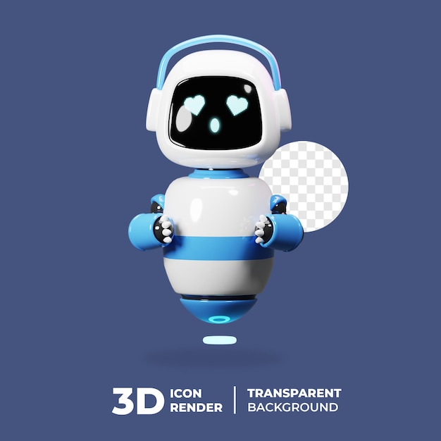 3d Słodki Robot Zakochaj Się