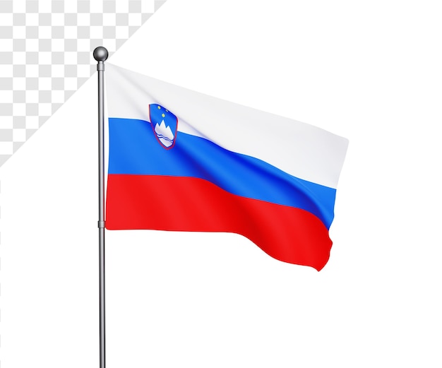 PSD 3d slovenia flag illustration