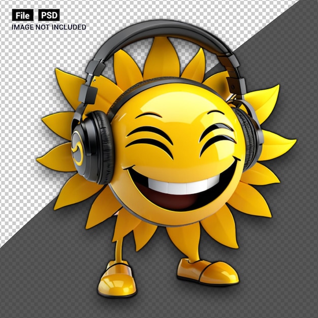 PSD 3d smaile sun emogi