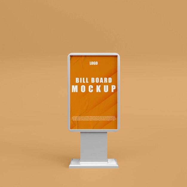 PSD mockup di piccolo cartellone 3d