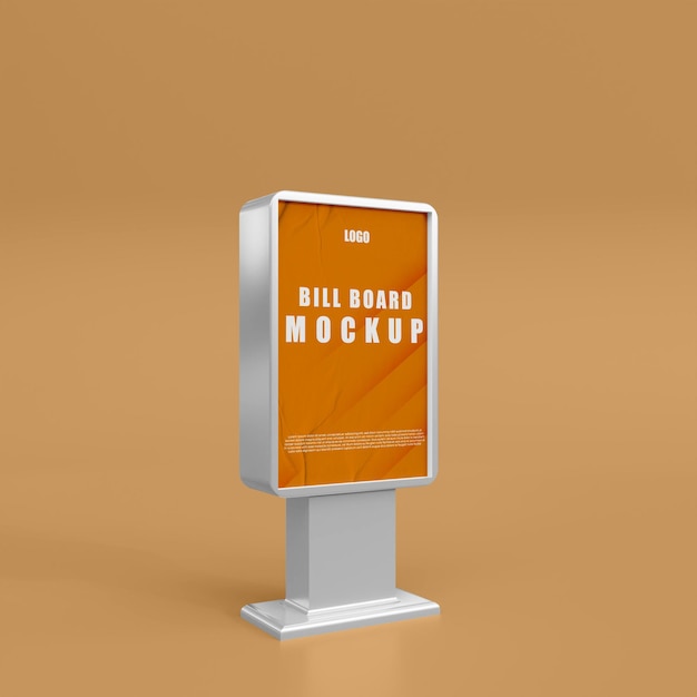 3d small billboard mockup