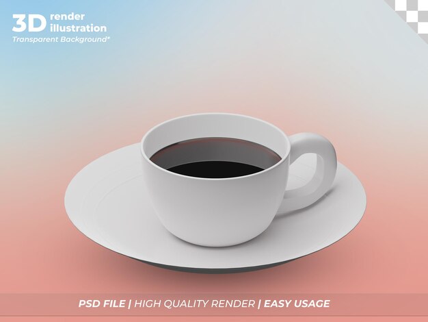 PSD 3d piccola tazza di caffè