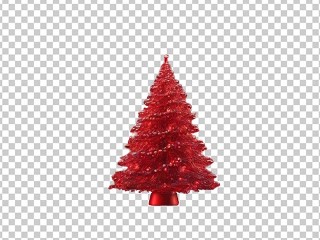 PSD piccolo albero di natale rosso vibrante 3d